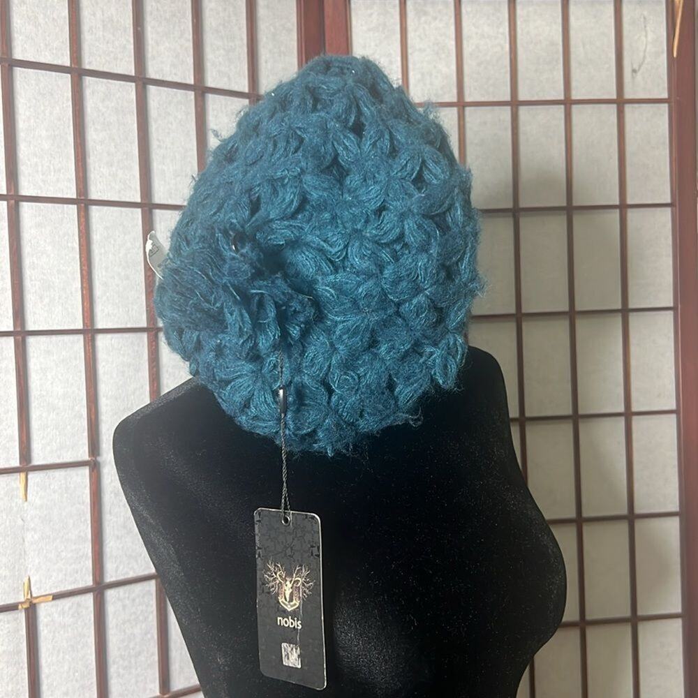 NWT NOBIS‎ BOOBOO BLUE/GREEN HAT